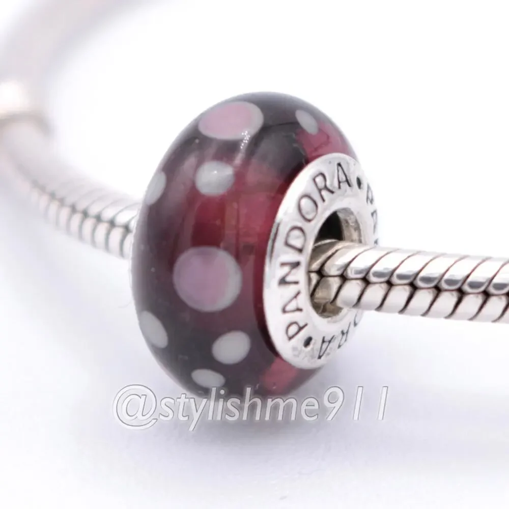 Authentic PANDORA Purple Bubbles Glass Murano - 790693